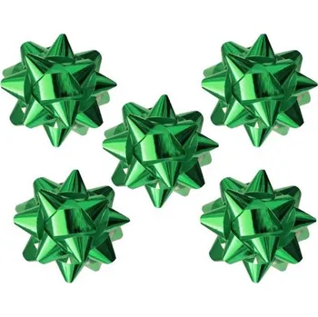 Stuha Rozety 5cm Metalická zelená