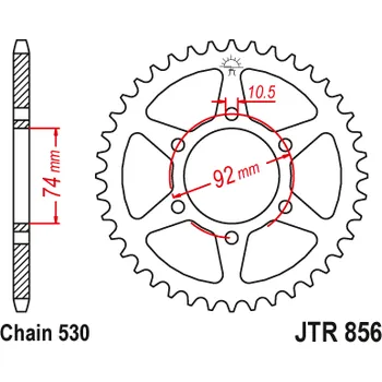 Řetězová sada pro motocykl Jt sprockets JTR 856-46 Yamaha