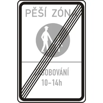 Dopravní značka Dopravní značka IZ6b Konec pěší zóny IP27b Rozměr: 750x1000 mm