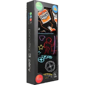 Pánská móda DEBOX barevné vánoční ponožky Lonka - WHISKY (Lonka dárková krabička ponožek DEBOX mix A)