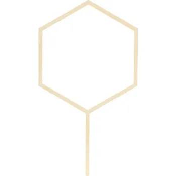 Party dekorace PartyDeco ZÁPICH dekorační dřevěný Hexagon 24cm