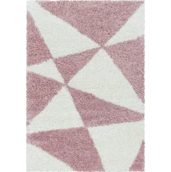 Koberec Kusový koberec Tango shaggy 3101 rose - Kruh průměr 80 cm
