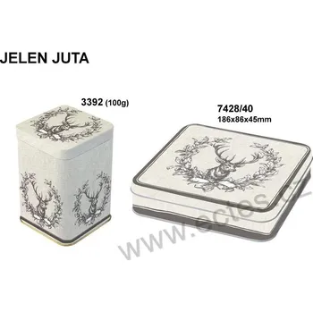 Dóza na potraviny JELEN JUTA 7428/40 kresba jelena na béžové