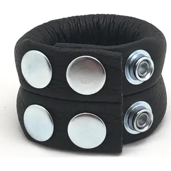 Návlek na penis Manžeta The RED Leather Ball Stretcher with 4 Snaps 140 g - s kupónem KUP15 cena 467 Kč + extra diskrétní expedice