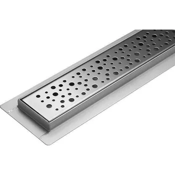 Odvodňovací žlab BIELBET Koupelnový sprchový žlab nerezový s roštem Bubble 700 mm