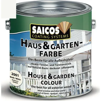 barva na zeď Saicos BARVA PRO DŮM A ZAHRADU 10L 2001 bílá + dárek k objednávce nad 1000Kč