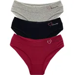 PeSaiL Dámské kalhotky cottontang-HT668R (3 ks v balení ) Barva: Mix barva 1, Velikost: M
