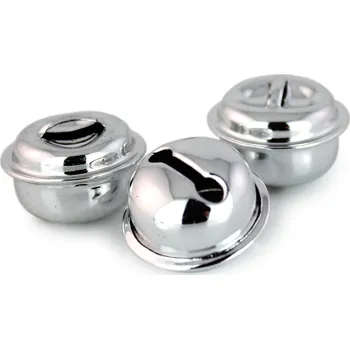 Vánoční dekorace Rolničky stříbrné - 16x10mm/3ks