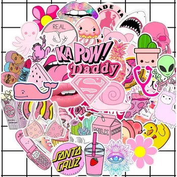 samolepka Samolepky růžové - různé druhy