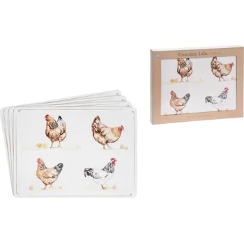 prostírání Leonardo, Anglie Leonardo - Korkové prostírání, střední "Chickens" /29*22 cm/ - 4 ks