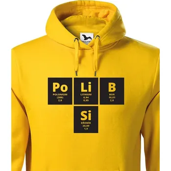 Pánská mikina Pánská mikina s potiskem PoLiB Si, Barva Žlutá, Velikost S, Canvas Pánská mikina Bezvatriko.cz 0459