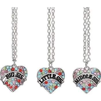 Náhrdelník Přívěskynakrk.cz Náhrdelník tři sestry SRDCE