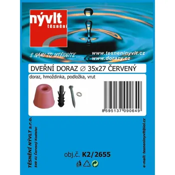 SADA - zarážka střední Ø 35x27 mm ČERVENÁ - K2/2655