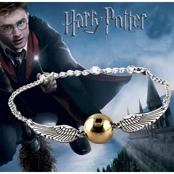 Seriál náramek Harry Potter Zlatonka zlatý velký korálek