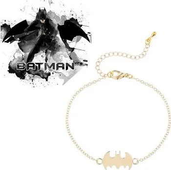 Seriál Řetízkový náramek Batman logo zlatý