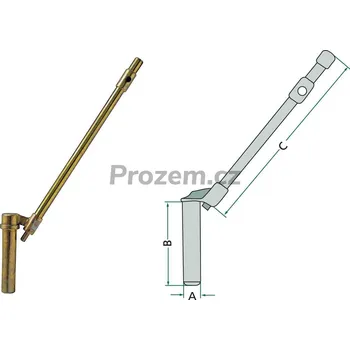 Nábytkové kování Závěsový kolík Deutz O 31mm, 150 x 500 mm, rovná tažná rukojeť