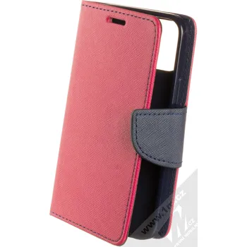 Pouzdro na mobilní telefon 1Mcz Fancy Book flipové pouzdro pro Apple iPhone 12 mini růžová modrá (pink blue)