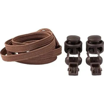 Tkaničky do bot Gumové tkaničky do bot se zarážkou, jeden pár - Hnědé, 100 cm