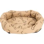 Pelech 8 hran bavlněný Kost béžovo/černý 45 cm