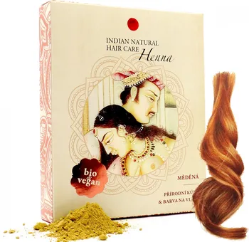 Barva na vlasy Indian Natural Hair Care Henna barva a kúra na vlasy 200 g měděná