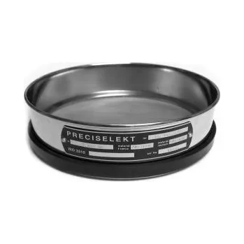 Plech Síto analytické Preciselekt, třídicí médium děrovaný plech, nerezový rám, neověřené, Průměr x výška síta [mm]: 200 x 50, Tvar otvorů: Čtvercový, Velikost otvorů [mm]: 26,5