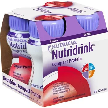 Nutricia Nutridrink Compact Protein 4x 125 ml, červené ovoce