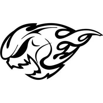 Samolepicí dekorace na vozidlo Samolepka křičící plamen na auto a motorku, tuning nálepka (5264)