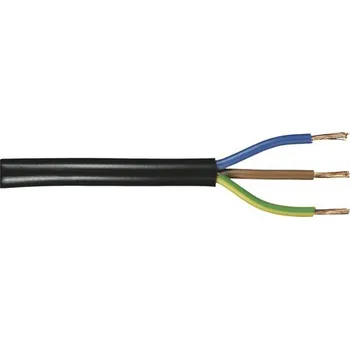 elektrický kabel Silový kabel H03 VV-F 3G0,75 mm² 20 m černá