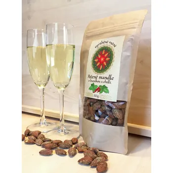 Pečené mandle s bazalkou a chilli, 150 g