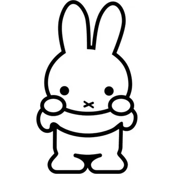 Samolepicí dekorace na vozidlo Samolepka králík na auto a motorku, tuning nálepka (5267)