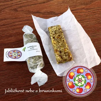 Tyčinka - Jablíčkové nebe s brusinkami, 30 g