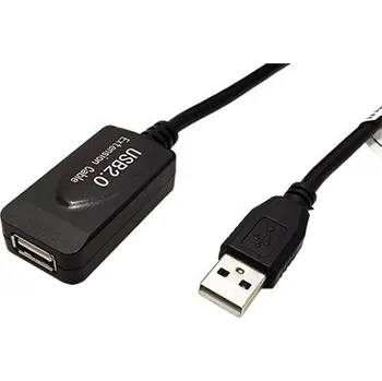 Datový kabel STANDARD USB 2.0 aktivní prodlužovací kabel 5m, černý (S3114) - 12.96.3114