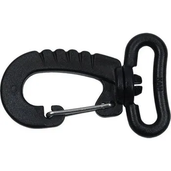 Karabina plastová 25 mm otočná BREX, barva Černá