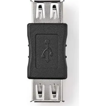 Elektrická zásuvka Nedis CCGB60900BK - USB 2.0 Adaptér | A Zásuvka - A Zásuvka | Černá barva