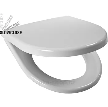 WC sedátko JIKA Sedátko Lyra plus duroplast se zpomalovacím mechanismem, plastové úchyty, bílé (závěsné klozety + kombinační klozety Rimfree) závěsné klozety + kombinační klozety Rimfree s plastovými úchyty