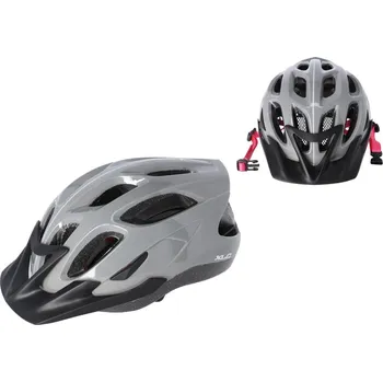 Cyklistická přilba XLC BH-C29 šedá/růžová (53-58 cm) (Helma na kolo XLC BH-C29 53-58cm šedá/růžová)