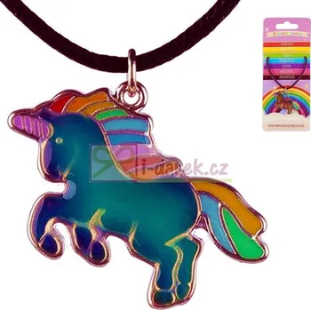 Žertovný předmět Náhrdelník s emocemi - Duhový jednorožec