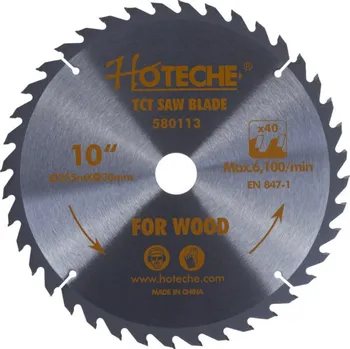 Pilový kotouč Pilový kotouč na dřevo 255 mm, 40 zubů - HT580113