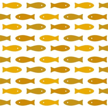 Papírový ubrousek 20ks papírových ubrousků s dekorem okrových rybek - 33*33 cm