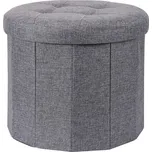 Homestyling Pouf Ottoman 45 x 39 cm šedý