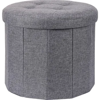 Taburet Homestyling Pouf Ottoman 45 x 39 cm šedý