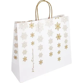 Nákupní taška Vánoční taška bílá Kristal 36x12x30 G038