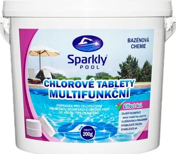 SparklyPOOL Chlorové tablety multifunkční Maxi 4v1 200 g 5 kg
