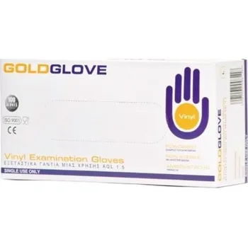 Vyšetřovací rukavice GoldGlove vinylové rukavice 100 ks - vel. S