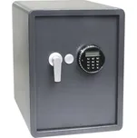 Ocelový sejf RS.45R.LA s elektronickým zámkem s alarmem, podsvíceným LCD displejem a páčkou k otevření, barva šedá
