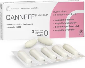 Lék na ženské potíže Canneff VAG SUP vaginální čípky 3 ks