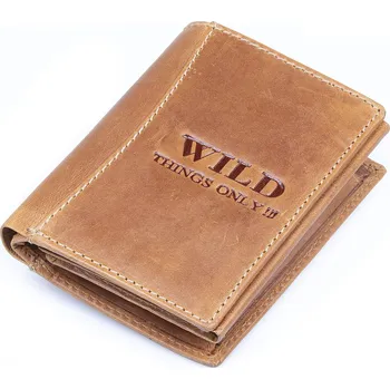 Peněženka WILD Pánská kožená peněženka koňaková 5452
