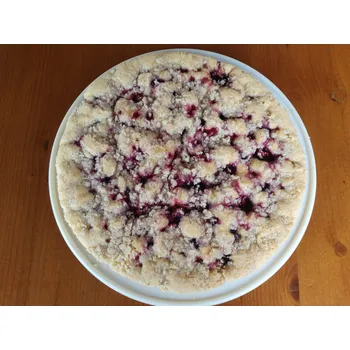 Trvanlivě pečivo Bezlepkový jahodový koláč s drobenkou, 600 g