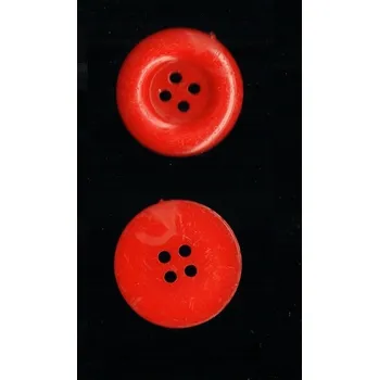 Knoflík Knoflík plastový lesklý červený 22mm (Knoflík plastový lesklý červený 22mm)