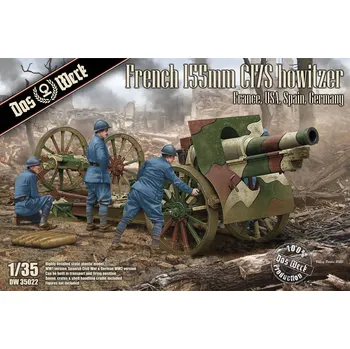 Plastikový model Das Werk 1/35 French Schneider 155mm C17S howitzer France, USA, Spain, Germany